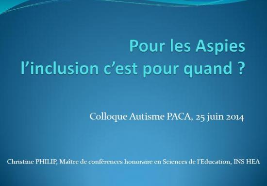 Photo pour les aspies l inclusion c est quand